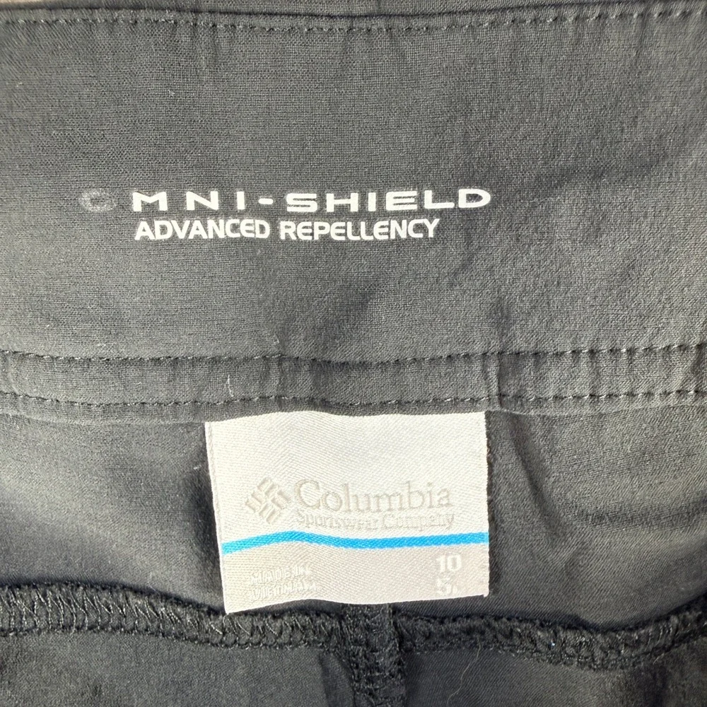 Columbia Omni-Shield Hiking Shorts Drawstring Water Repellent Black 10 SWomens